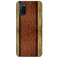 Oppo A72 Kılıf Patchwork (24) Darbe Emici Kılıf Kahve Sarı