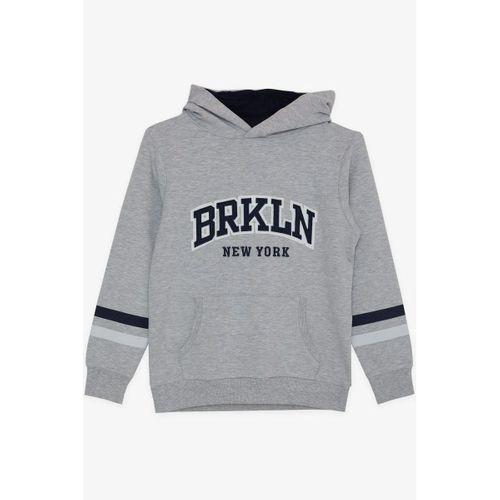 8-15 Yaş Erkek Çocuk Sweatshirt Kapüşonlu Nakışlı