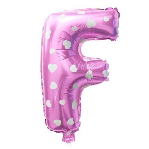 FOLYO BALON F HARF PEMBE KALPLİ 40CM