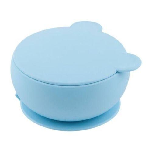 OiOi OiOi Silikon Kapaklı Kase Mineral Blue