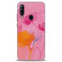 General Mobile GM 20 Pro Kılıf HD Baskılı Kılıf - Turuncu Pembe + Tam Ekran Koruyucu