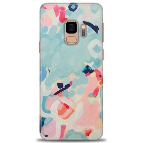 Samsung Galaxy S9 Kılıf HD Baskılı Kılıf - Mavi + Tam Ekran Koruyucu