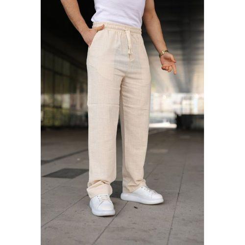 Erkek İthal Yıkamalı Keten Pantolon