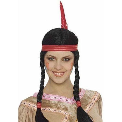 Tüylü Örgülü Kızılderili Parti Peruğu