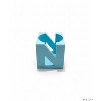 Mavi Harf Seklinde Mini Dekoratif Saksi Kisiye Ozel Bas Harf Tasarim Masa Ustu Ofis Dekoru