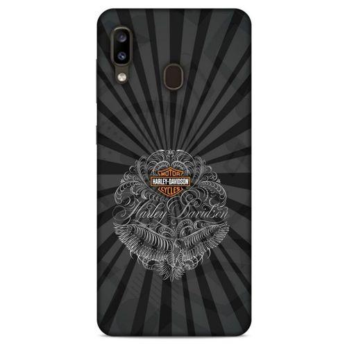 Samsung Galaxy A20 Uyumlu Kılıf Motorsiklet (40) Fit Silikon Kılıf Harley