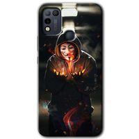 İnfinix Hot 10 Play Kılıf HD Desen Baskılı Arka Kapak - V for Fire