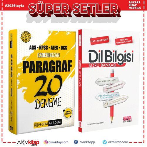 Pegem KPSS Ezberbozan Paragraf Deneme ve AKM Dil Bilgisi Soru Bankası Seti 2 Kitap