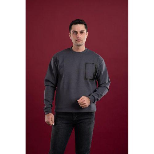 OVERSİZE BASKILI PAMUKLU ERKEK SPOR SWEATSHİRT