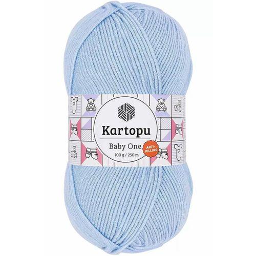 1 Adet Baby One Tüylenmeyen El Örgü İpi Yünü Mavi K544
