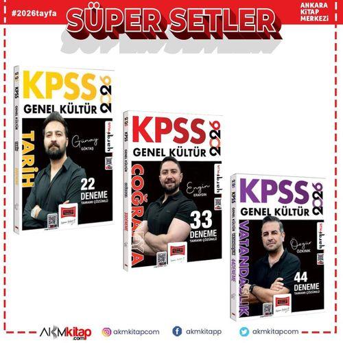 Yargı Yayınları 2026 KPSS Tarih Coğrafya ve Vatandaşlık Tamamı Çözümlü Deneme Seti 3 Kitap