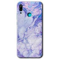 Huawei P smart 2019 Kılıf Baskılı Kapak - Spots Lilac +Tam Ekran Koruyucu