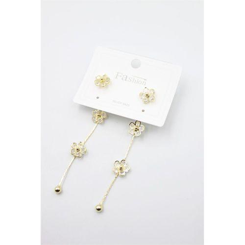 Zirkon Taşlı Küpe - Altın