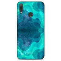 Huawei Y9 2019 Kılıf Pastel Renkler (6) Silikon Kılıf Mavi Yeşil