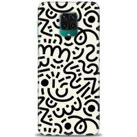 Xiaomi Redmi Note 9S Kılıf HD Baskılı Kılıf - Siyah Beyaz + Tam Ekran Koruyucu