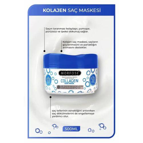 Kolajen Saç Maskesi 500 ML - Zayıf ve Kırılgan Saçlar İçin - mrfs