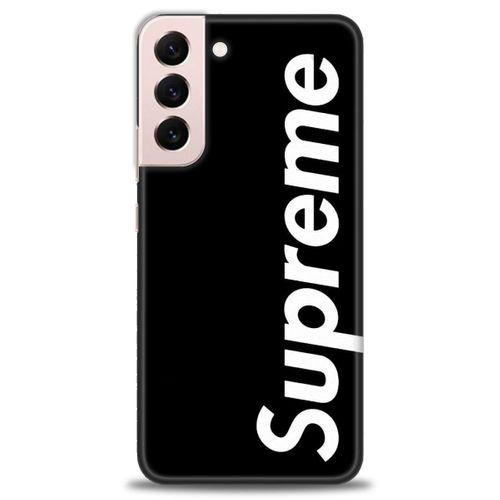 Samsung Galaxy S22 Plus Kılıf HD Baskılı Kılıf - Supreme Siyah + Tam Ekran Koruyucu