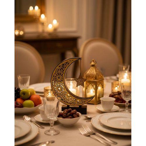 3d Hilal Yıldız Biblo 23x23 Cm Şık Ve Zarif Dekorasyon