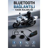 Kask Kulaklığı Motosiklet Intercom Interkom Dinleme Konuşma Özellikli Su Geçirmez