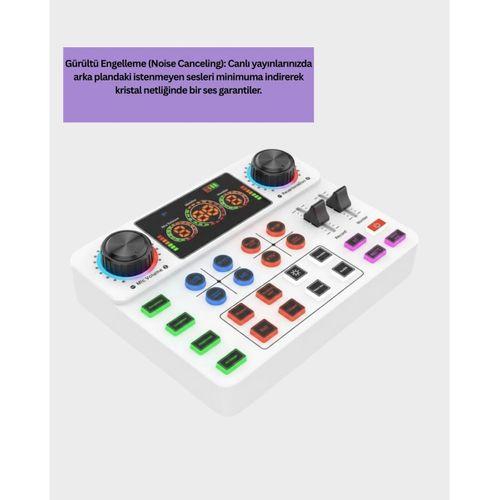 Çok Efektli Canlı Yayın Ses Mikseri Usb Ve Kablosuz Uyumlu