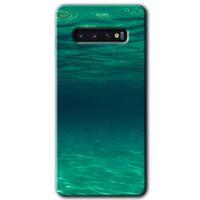 Galaxy S10 Kılıf HD Desen Baskılı Arka Kapak - Derin Deniz + Kırılmaz Cam