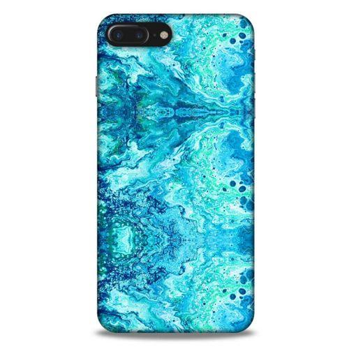 Mermer Desenli (36) Tema Glitter Kılıf Deniz Mavisi Apple Iphone 7 Plus Kılıf