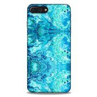Mermer Desenli (36) Tema Glitter Kılıf Deniz Mavisi Apple Iphone 7 Plus Kılıf