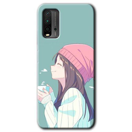 MRCİLETİSİM Poco M3 Kılıf HD Desen Baskılı Arka Kapak + Temperli Cam - Happy Girl
