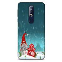 Nokia 7.1 Kılıf Snowix (34) Slim Armor Kılıf Gri Kırmızı