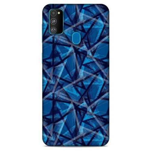 Samsung Galaxy M30s Uyumlu Kılıf Mavi Delisi (46) Core Armor Kılıf Geometrik