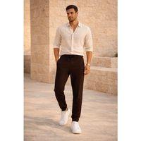 Herbert Nova Pike Kumaş Regular Fit Jogger Erkek Pantolon- Kahve