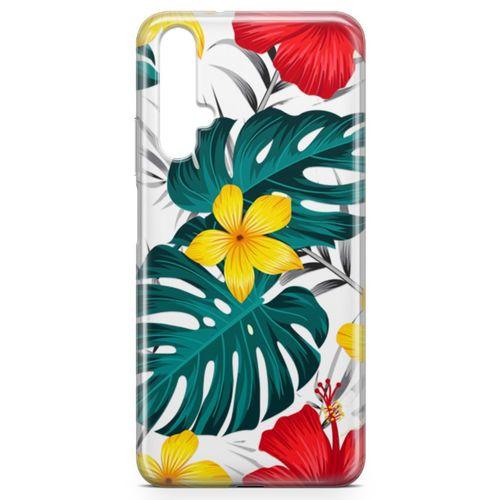 Honor View 20 Kılıf Marmaris Çiçekleri Arka Kapak Koruma Desenli Full Koruyucu