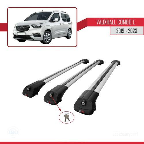 Vauxhall Combo E 2019-2023 Arası ile uyumlu ACE-1 Ara Atkı Tavan Barı GRİ 3 ADET BAR