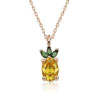 ​Gümüş Rose Ananas Figür Meyve Kolye