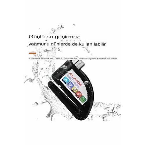 Alarmlı Disk Kilidi Motorsiklet Scooter Bisiklet Sesli Alarm 110 Desibel Yüksek Ses