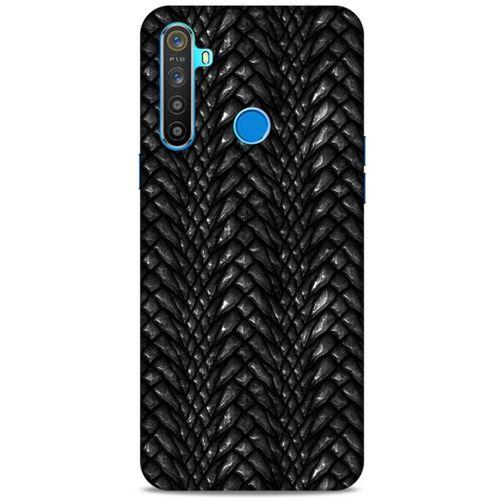 Oppo Realme 5i Kılıf Dragons (2) Kabı Ejderha Deri Siyah