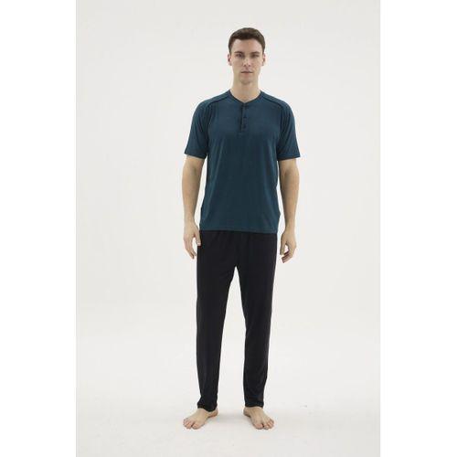 Kocabey Kkt-26153 Erkek Midi Yaka Pijama Takımı