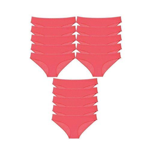 15 Adet Süper Eko Set Likralı Kadın Slip Külot Fuşya
