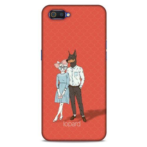 Oppo Realme C2 Kılıf FunnyMaX (15) Antişok Kılıf Kırmızı Kedi Köpek