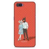 Oppo Realme C2 Kılıf FunnyMaX (15) Antişok Kılıf Kırmızı Kedi Köpek