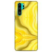 Mermer Desenli (11) Tema Tam Koruma Sarı Huawei P30 Pro Kılıf