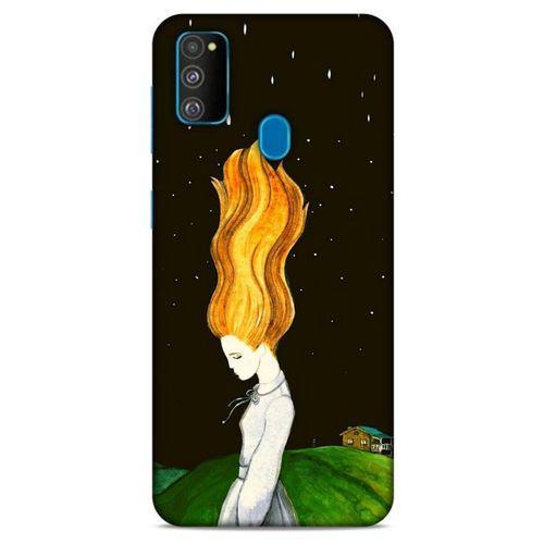 Samsung Galaxy M30s Kılıf Depresyon (1) Kılıfı Kahverengi Bordo