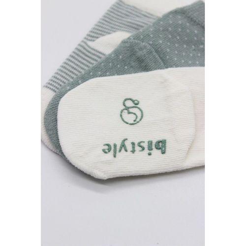 Bistyle Bistyle Puanlı Kaymaz Penye Soket Çorap 3'Lü BS10108 Nil