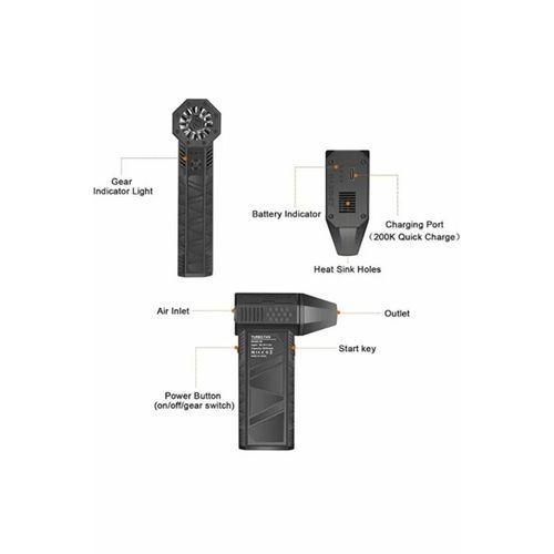 Turbo Jet 130000rpm Şarjlı Turbo Jet Şiddetli Fan Güçlü Hava Üfleyici Araç Süpürgesi 4000 Mah 52m/sec