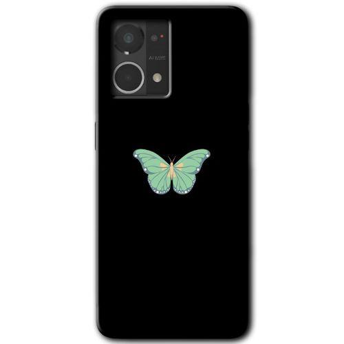 Oppo Reno 7 4G Kılıf HD Desen Baskılı Arka Kapak+Temperli Cam - Butterfly Tree