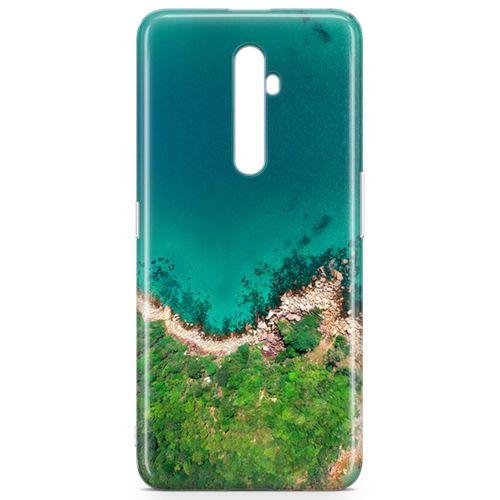 Oppo Reno2 Z 2019 Kılıf Mavi Tur Arka Kapak Koruma Desenli Full Koruyucu