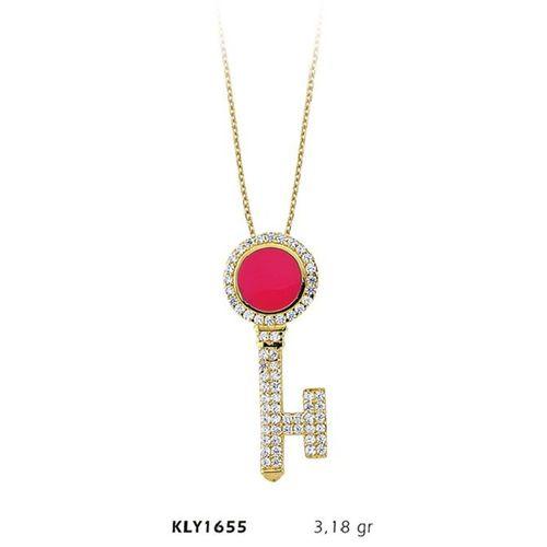 14 Ayar Altın Anahtar Kolye KLY1655