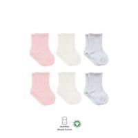 Bistyle Bistyle Basic Penye Soket Çorap 6'Lı BS10101B Pembe Ekru Gri