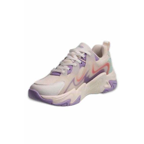 Mp 241-1673 Bej Mor Kadın Bağcıklı Yürüyüş Ayakkabısı