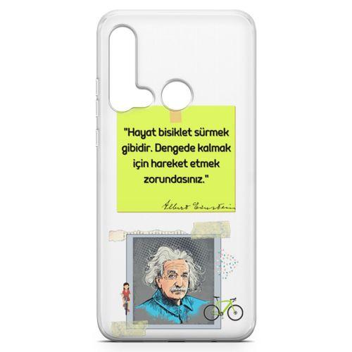 Huawei Nova 5i Kılıf Caps Eisnstein Arka Kapak Koruma Desenli Full Koruyucu